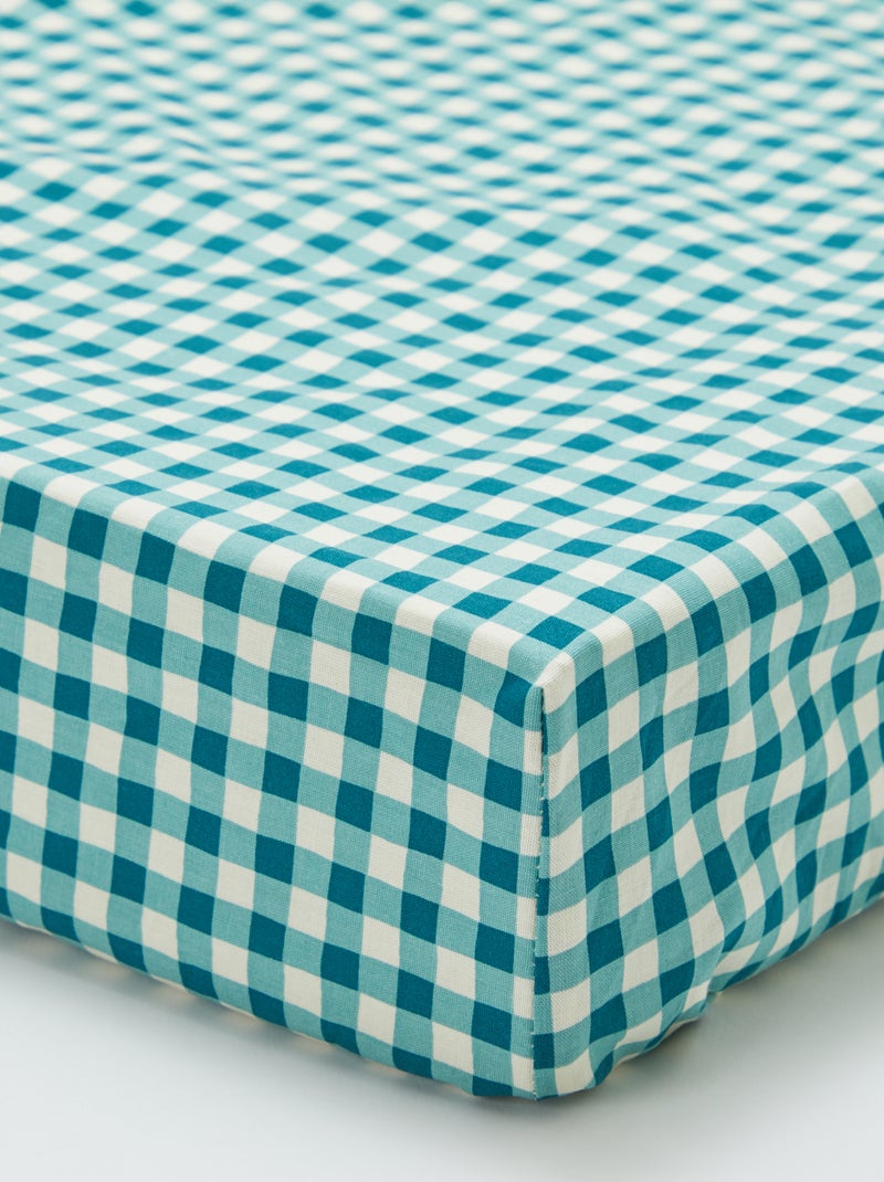 Lenzuolo con angoli 2 piazze (160 x 200) in cotone - Kiabi Home VERDE - Kiabi