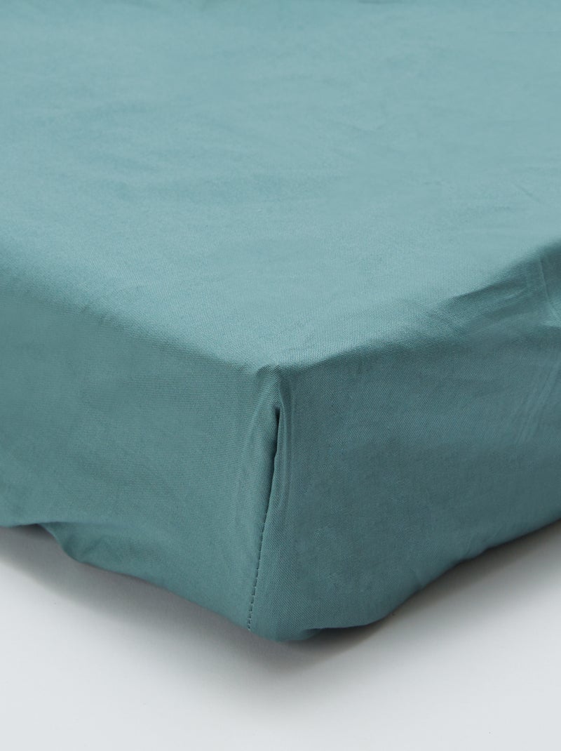 Lenzuolo con angoli 2 piazze (180 x 200) in cotone - Kiabi Home VERDE - Kiabi