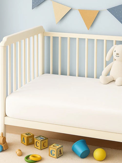 Lenzuolo con angoli in cotone biologico bianco - Kiabi