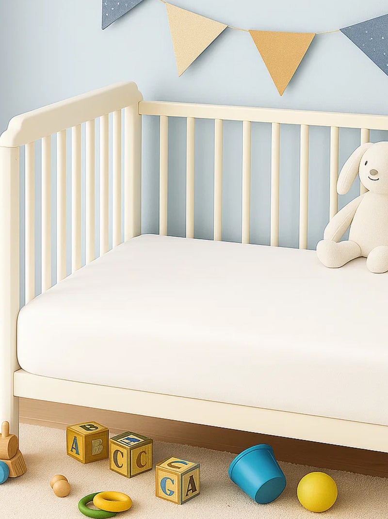 Lenzuolo con angoli in cotone biologico bianco Bianco - Kiabi