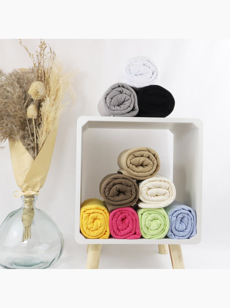 Lenzuolo con angoli in cotone elasticizzato per letto elettrico PAPILLON Tortora - Kiabi
