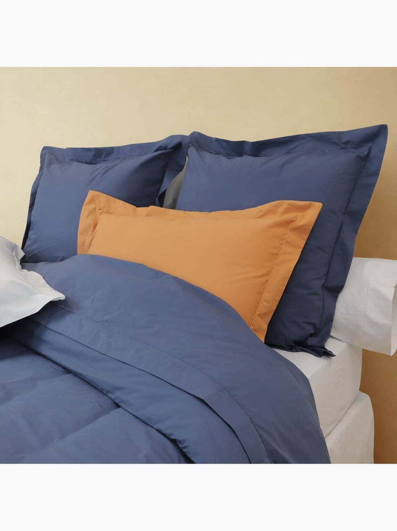 Lenzuolo con angoli in cotone percalle a 200 fili Grigio scuro - Kiabi