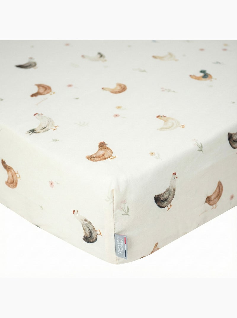 Lenzuolo con angoli in cotone | sevira kids | sevira kids Ecru - Kiabi