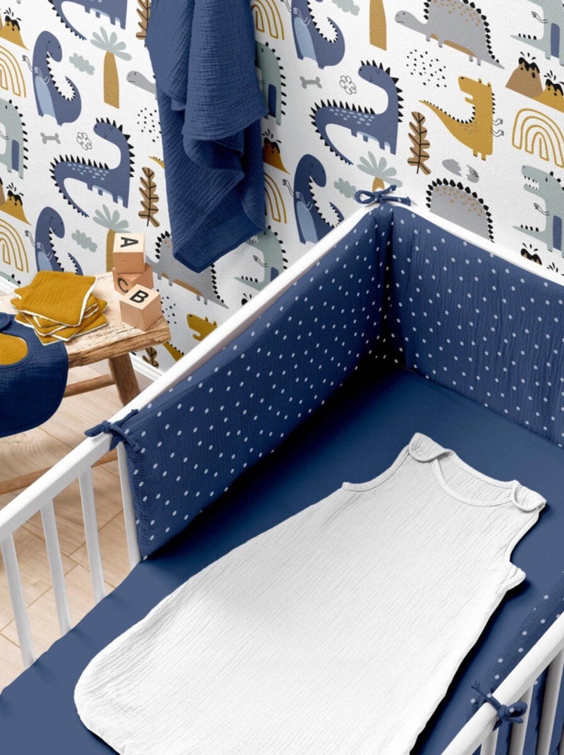 Lenzuolo con angoli in garza di cotone Alia PROMO LINGE Blu - Kiabi