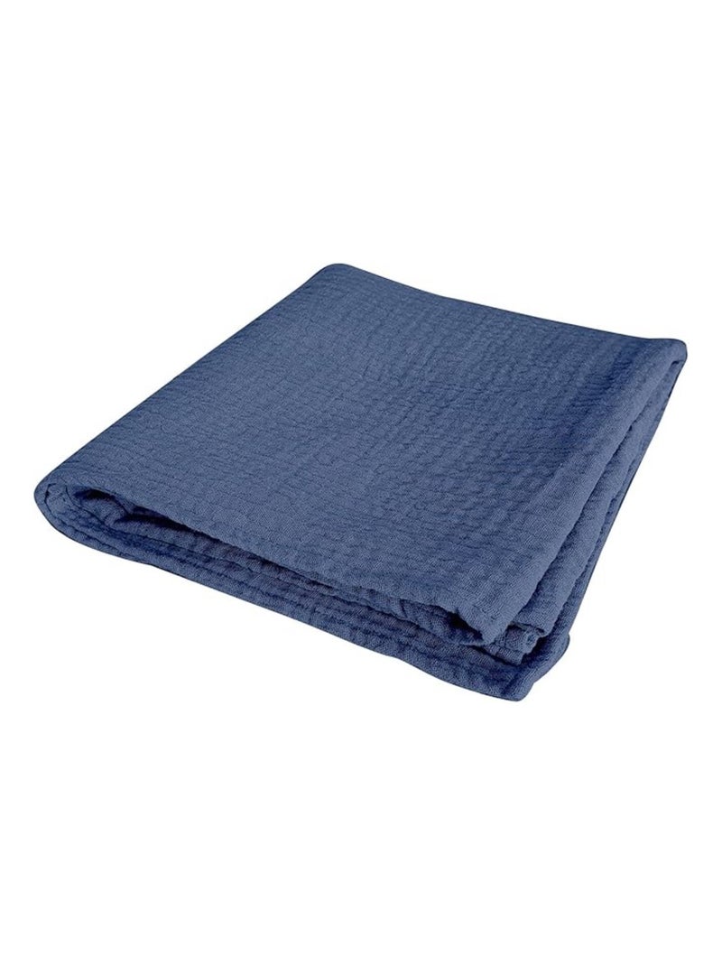 Lenzuolo con angoli in garza di cotone Alia PROMO LINGE Blu - Kiabi