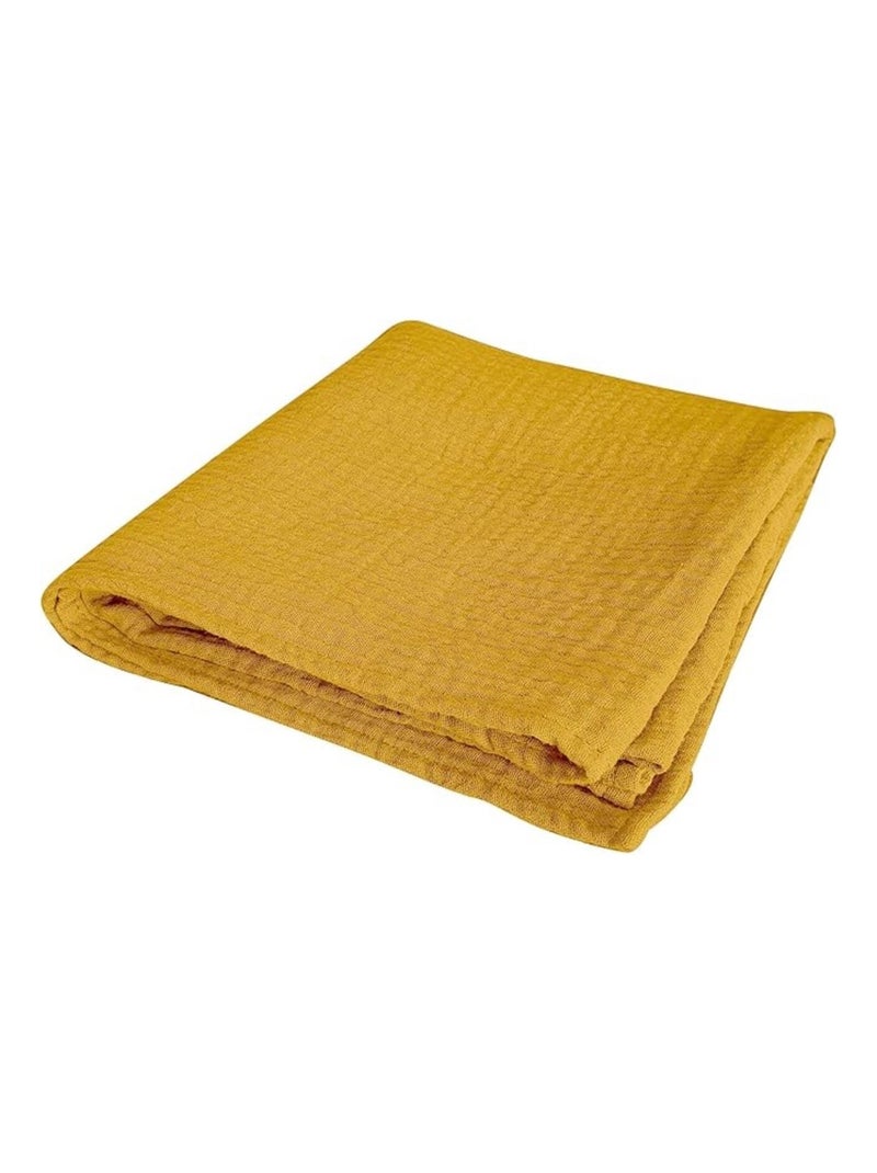 Lenzuolo con angoli in garza di cotone Alia PROMO LINGE Giallo - Kiabi