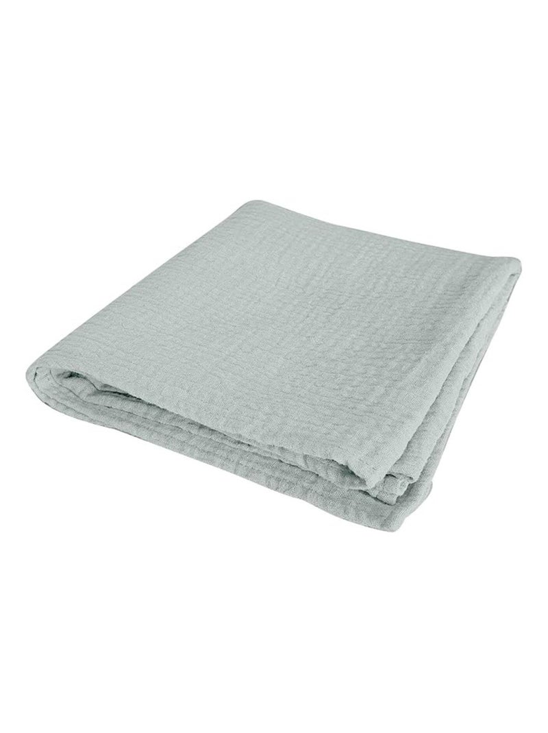 Lenzuolo con angoli in garza di cotone Alia PROMO LINGE Verde - Kiabi