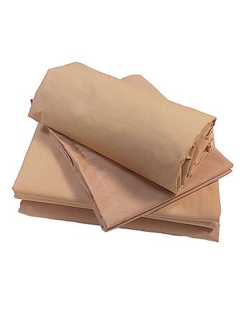 Lenzuolo con angoli in percalle di cotone tinta unita con angolo da 40 cm