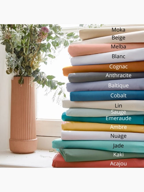 Lenzuolo con angoli in percalle di cotone tinta unita con angolo da 40 cm - Kiabi