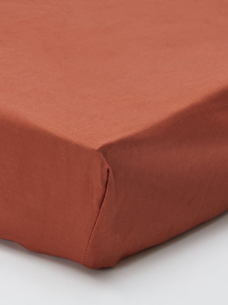 Lenzuolo con angoli matrimoniale (160x200cm) in cotone - Kiabi Home MARRONE - Kiabi