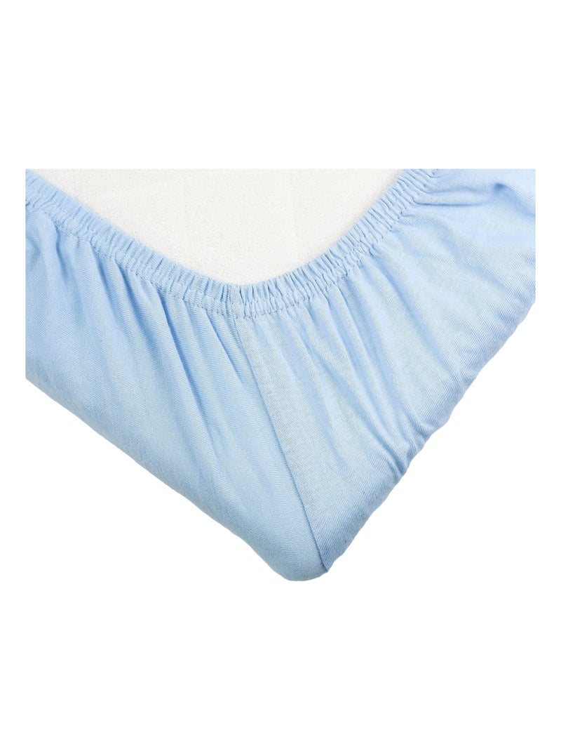 Lenzuolo con angoli OEKO-TEX® STANDARD 100 Blu cielo - Kiabi