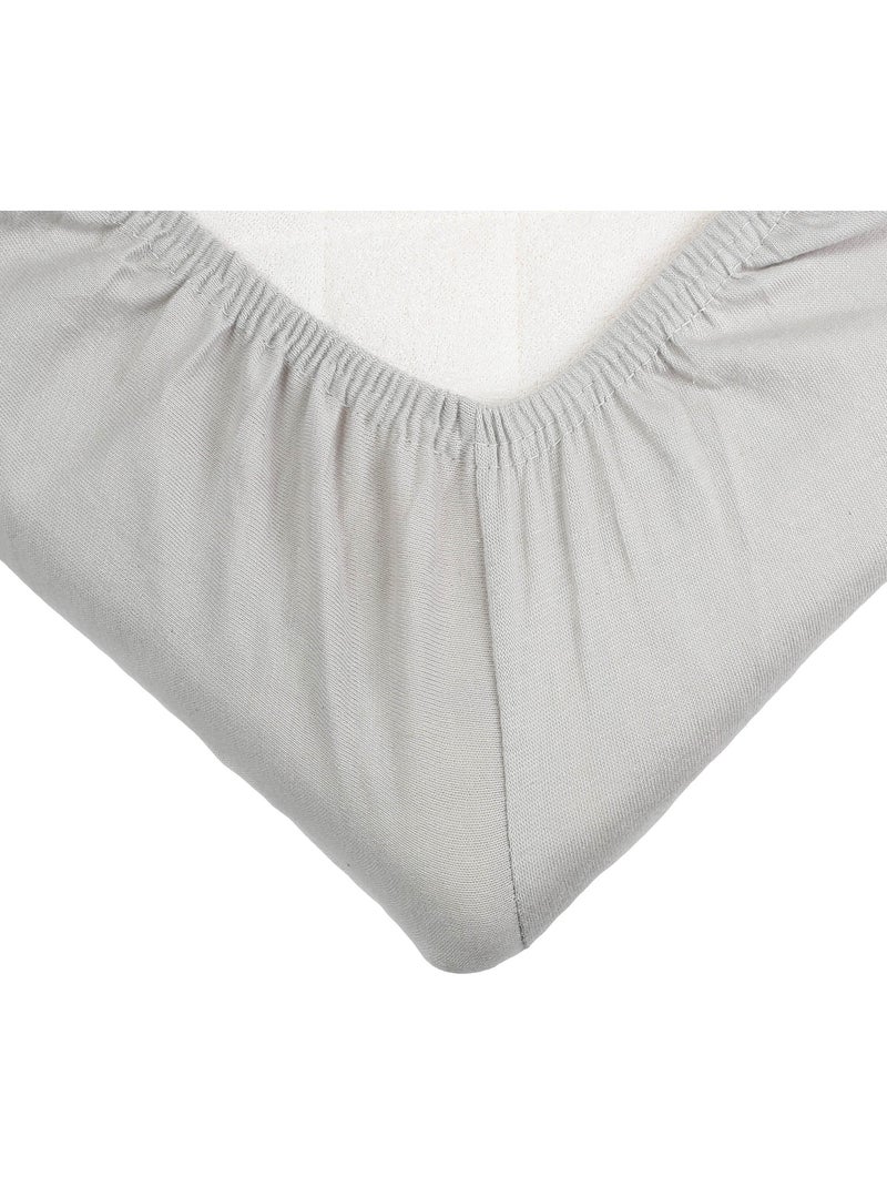 Lenzuolo con angoli OEKO-TEX® STANDARD 100 Grigio chiaro - Kiabi
