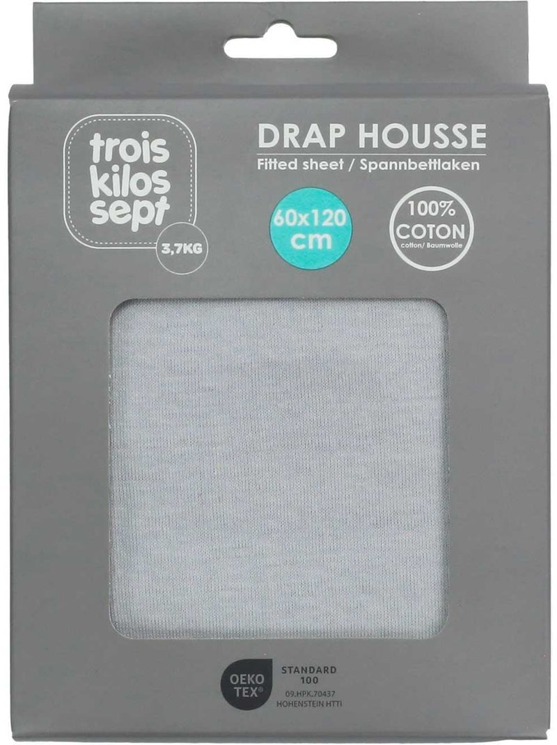Lenzuolo con angoli OEKO-TEX® STANDARD 100 Grigio chiaro - Kiabi