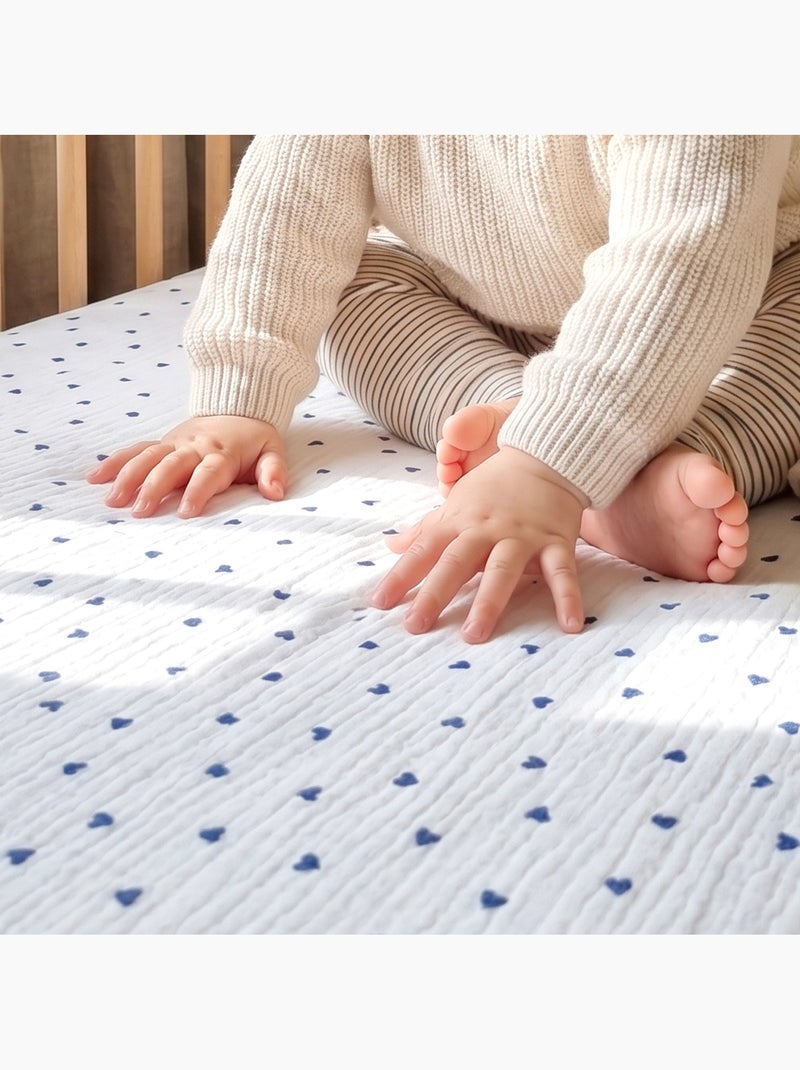 Lenzuolo con angoli per culla in cotone | SEVIRA KIDS Blu - Kiabi