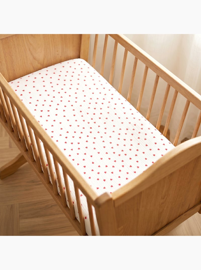 Lenzuolo con angoli per culla in cotone | SEVIRA KIDS Rosso - Kiabi
