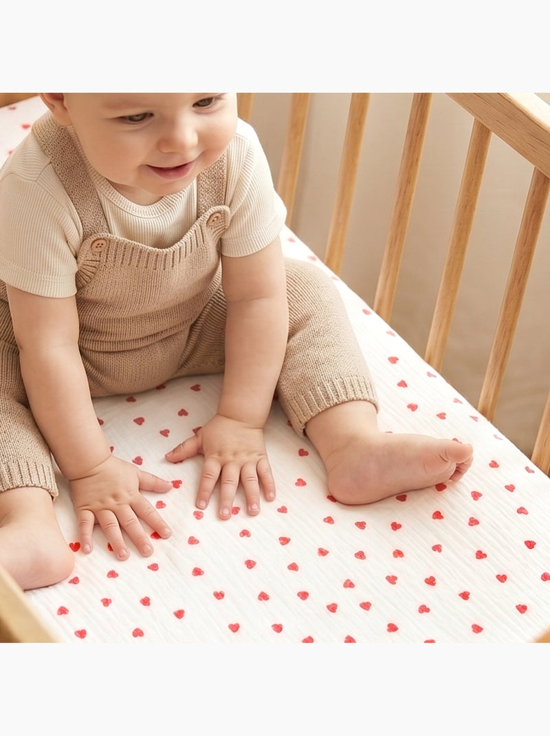Lenzuolo con angoli per culla in cotone | SEVIRA KIDS Rosso - Kiabi