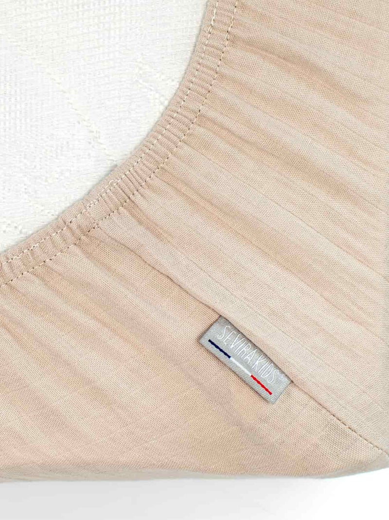 Lenzuolo con angoli per culla in garza di cotone | SEVIRA KIDS Beige - Kiabi