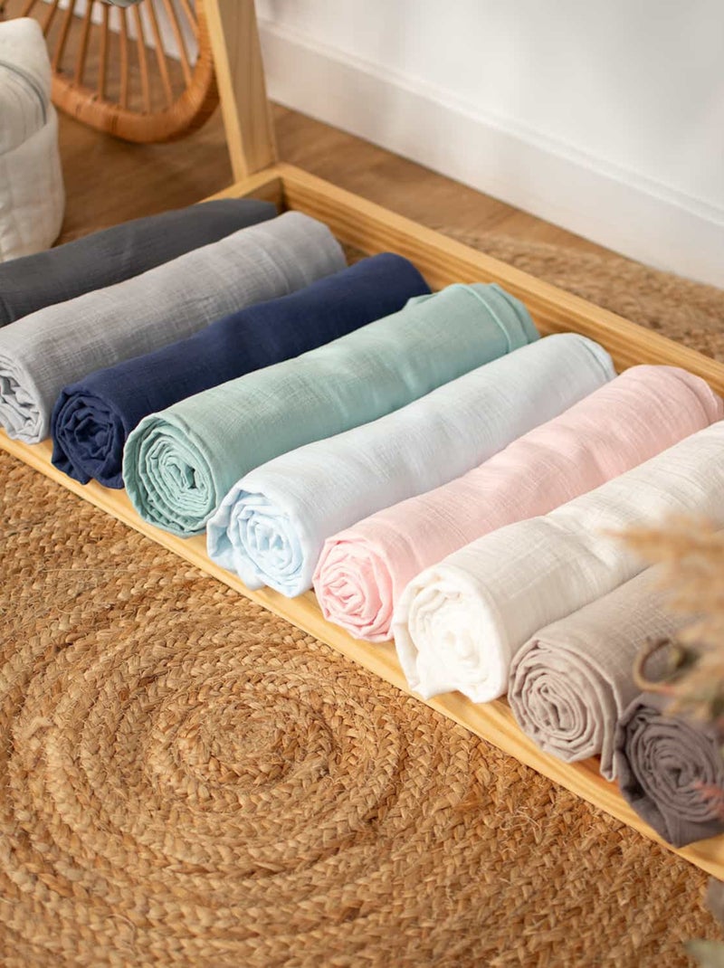 Lenzuolo con angoli per culla in garza di cotone | SEVIRA KIDS Grigio scuro - Kiabi