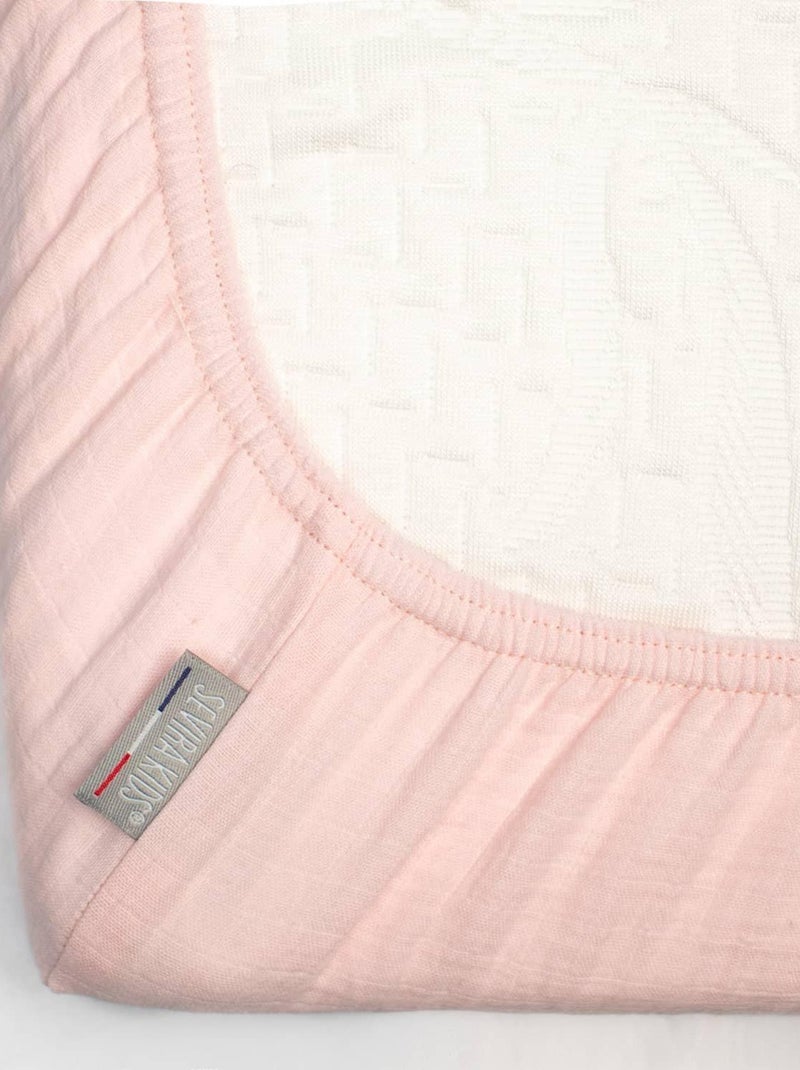 Lenzuolo con angoli per culla in garza di cotone | SEVIRA KIDS Rosa - Kiabi
