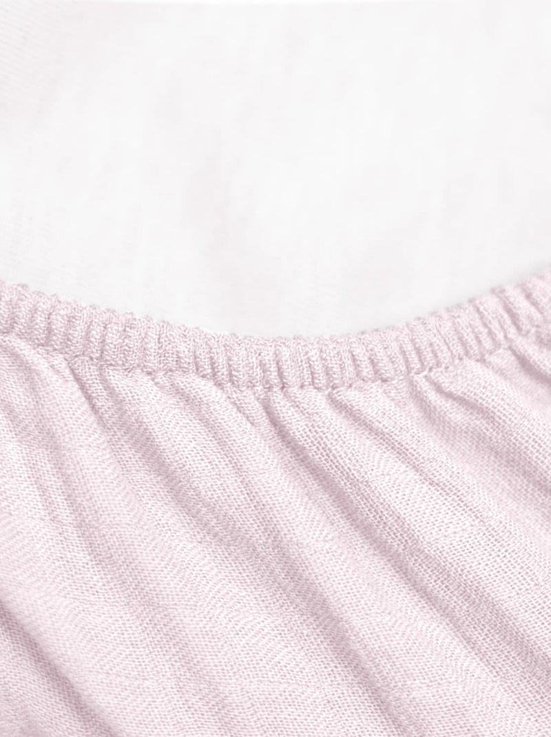 Lenzuolo con angoli per culla in garza di cotone | SEVIRA KIDS Rosa - Kiabi