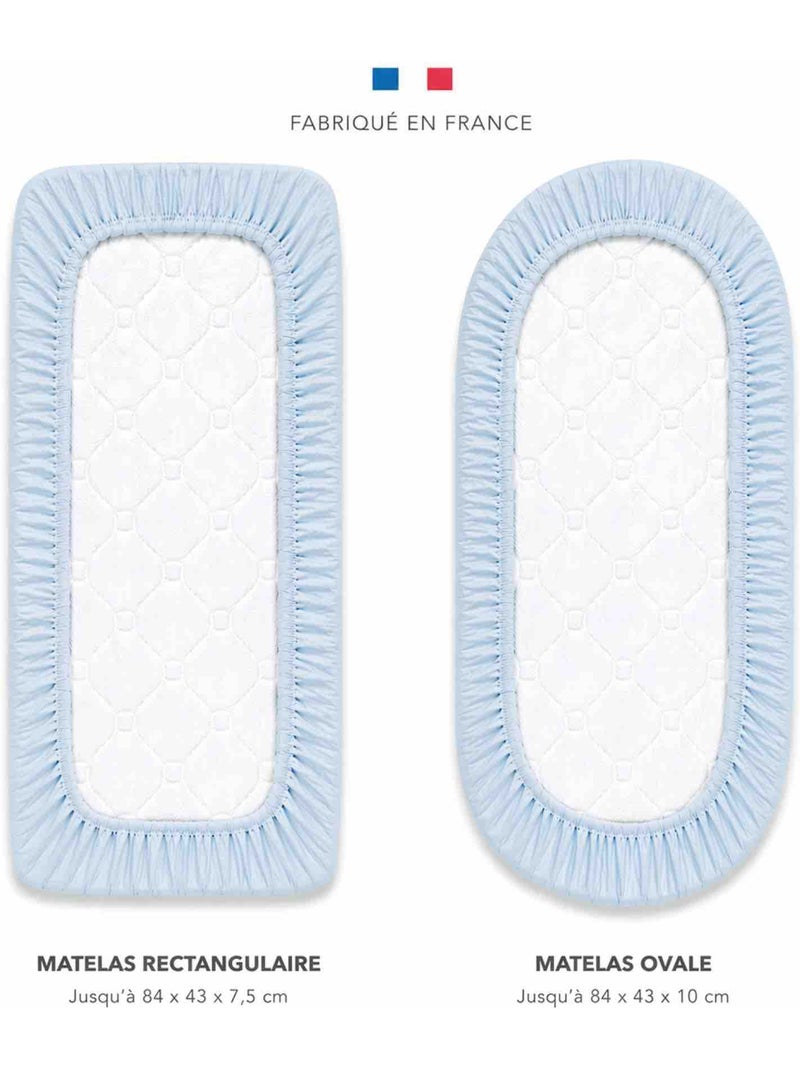 Lenzuolo con angoli per culla in garza di cotone | sevira kids | sevira kids Blu - Kiabi