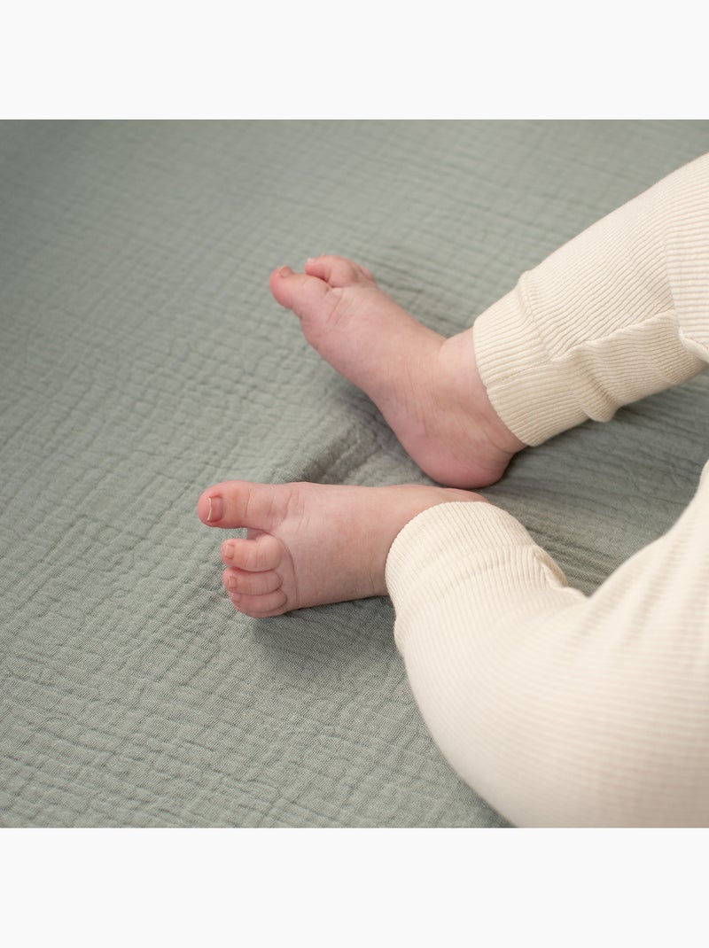Lenzuolo con angoli per culla in garza di cotone | sevira kids | sevira kids Ecru - Kiabi