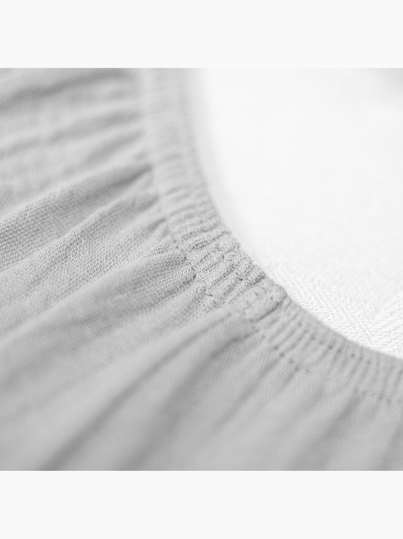 Lenzuolo con angoli per culla in garza di cotone | sevira kids | sevira kids Grigio - Kiabi