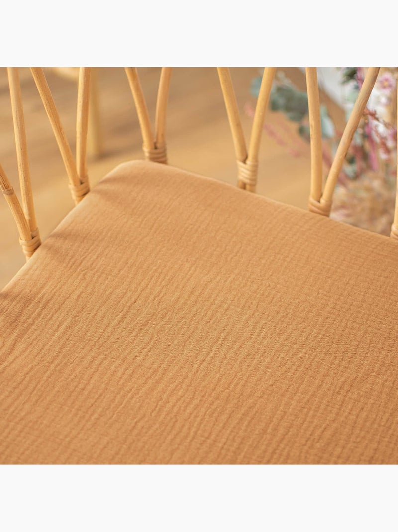 Lenzuolo con angoli per culla in garza di cotone | sevira kids | sevira kids Marrone chiaro - Kiabi
