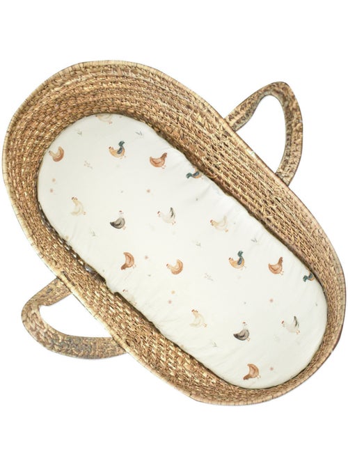 Lenzuolo con angoli per culla ovale in cotone per neonato | SEVIRA KIDS - Kiabi