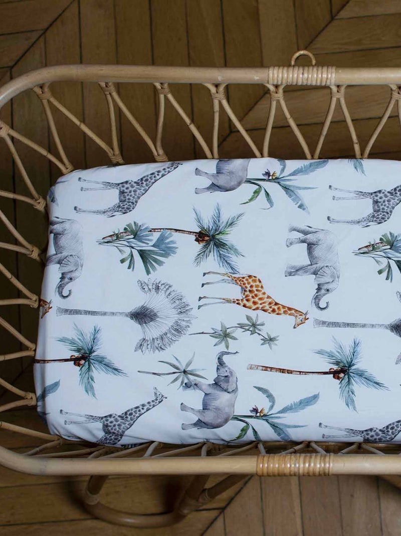 Lenzuolo con angoli per culla ovale in cotone per neonato | sevira kids | sevira kids Verde acqua - Kiabi