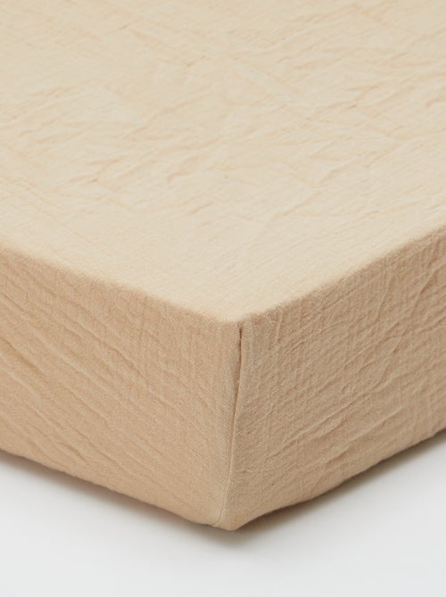 Lenzuolo con angoli per lettino (70x140) in doppia garza di cotone - Kiabi Home - Kiabi