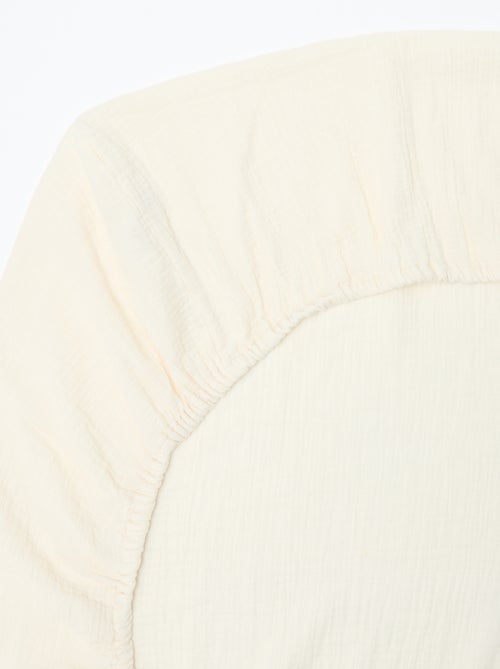 Lenzuolo con angoli per lettino (70x140) in doppia garza di cotone - Kiabi Home - Kiabi