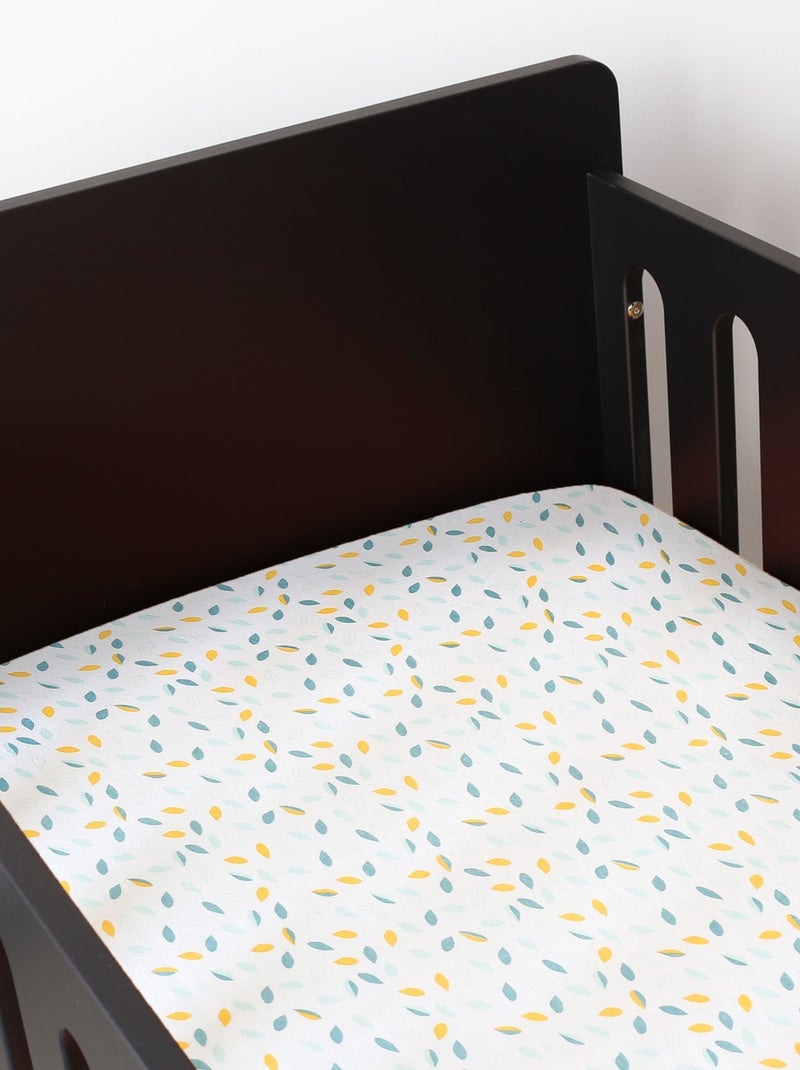 Lenzuolo con angoli per lettino modello foglie Bianco - Kiabi