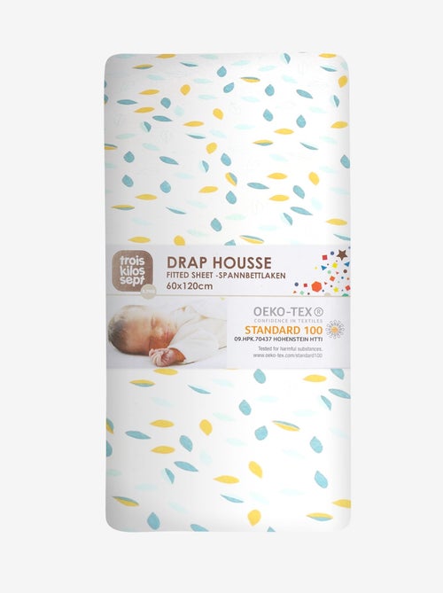 Lenzuolo con angoli per lettino modello foglie - Kiabi