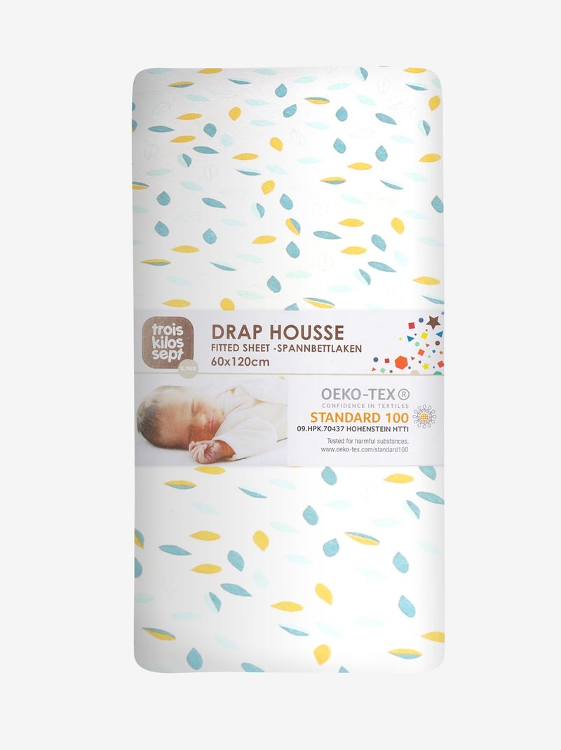 Lenzuolo con angoli per lettino modello foglie Bianco - Kiabi
