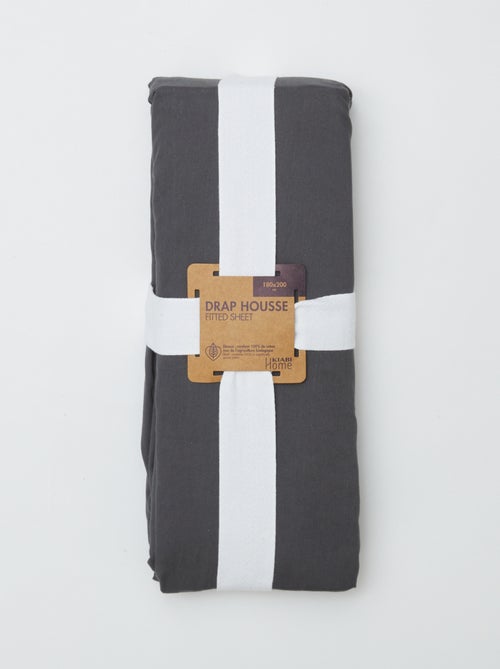 Lenzuolo con angoli per letto matrimoniale (180x200) in cotone - Kiabi Home - Kiabi