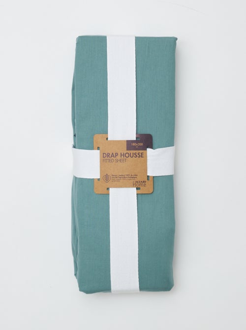 Lenzuolo con angoli per letto matrimoniale (180x200) in cotone - Kiabi Home - Kiabi