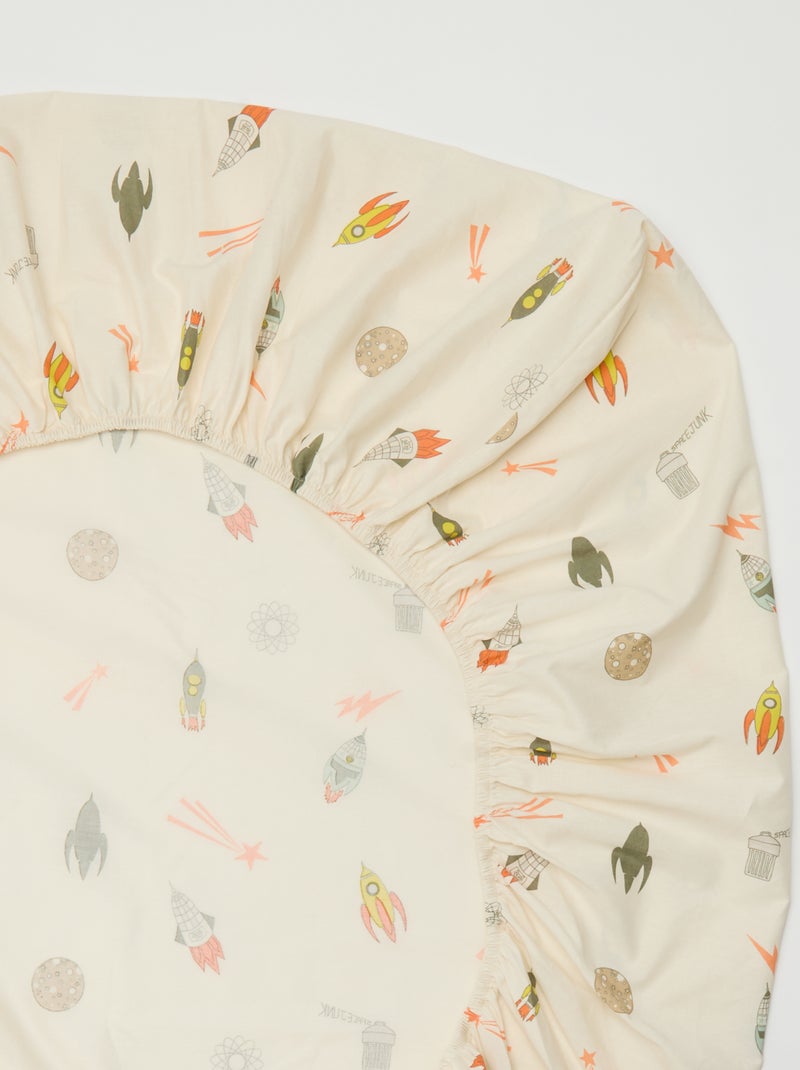 Lenzuolo con angoli singolo 90 x 190 cm in cotone - Kiabi Home Beige - Kiabi
