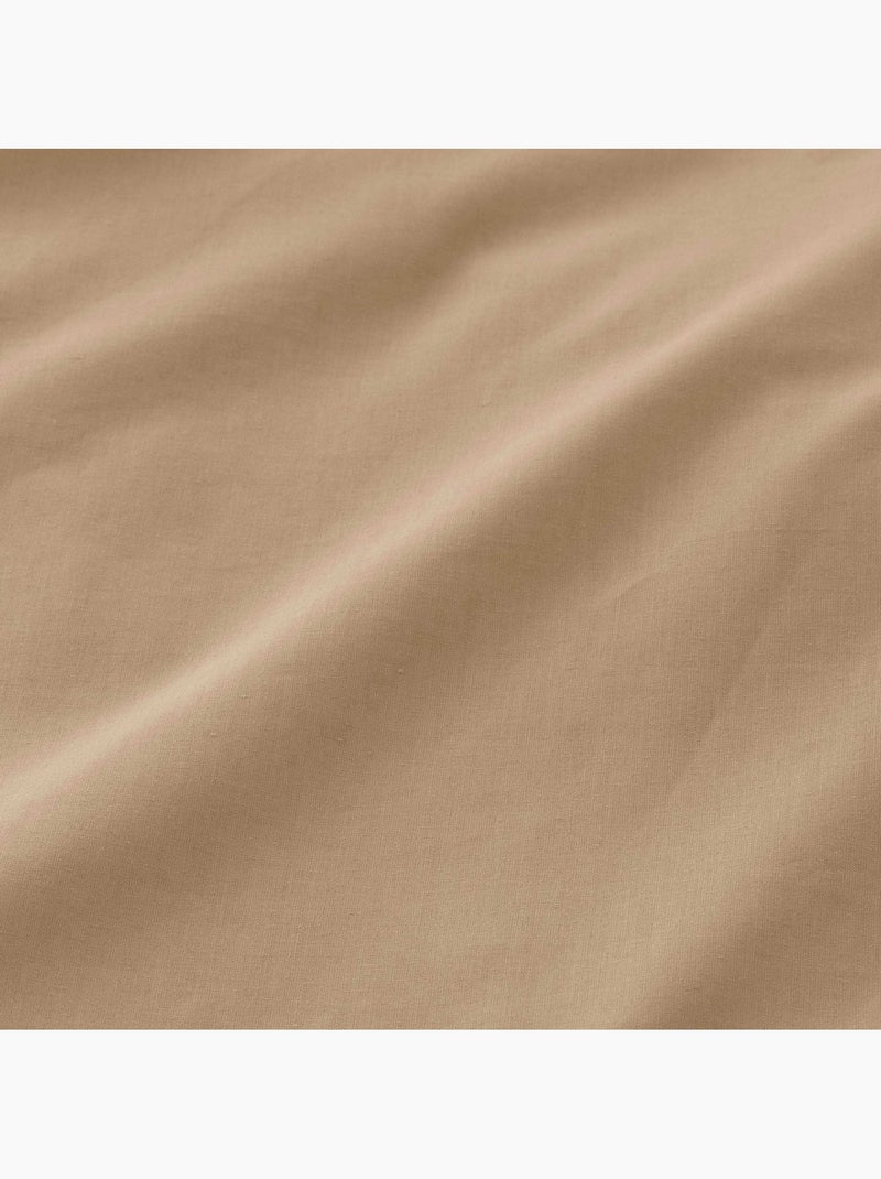Lenzuolo con angoli tinta unita 100% cotone, per materassi fino a 30 cm di altezza - Gamusi. Marrone nocciola - Kiabi