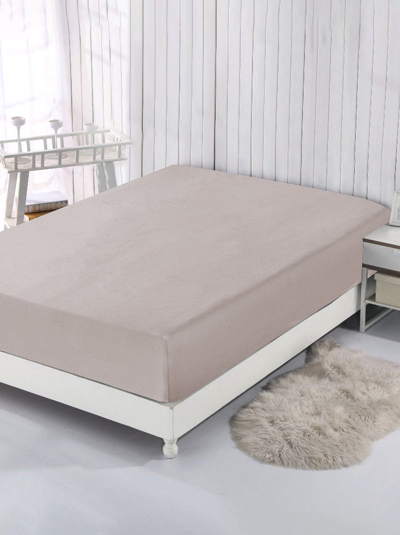 Lenzuolo con angoli tinta unita BEIGE - Kiabi