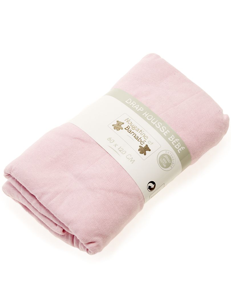 Lenzuolo con angoli tinta unita per letto bebè rosa - Kiabi