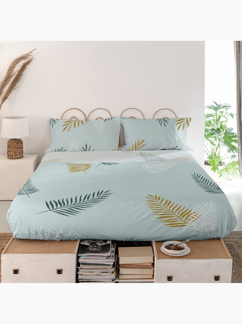 Lenzuolo Foliage mint "Happyfriday" Multicolore - Kiabi