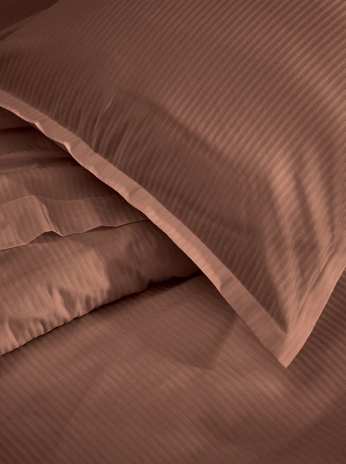 Lenzuolo in raso di cotone con righe tono su tono - Kiabi