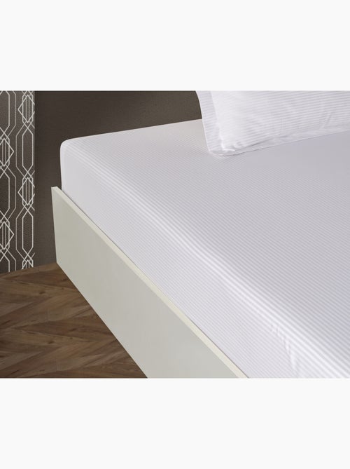 Lenzuolo in raso di cotone rigatino - Kiabi