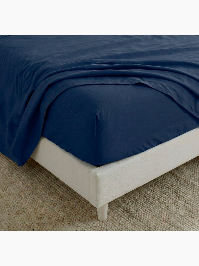 Lenzuolo inferiore Basic "Happyfriday" Blu scuro - Kiabi