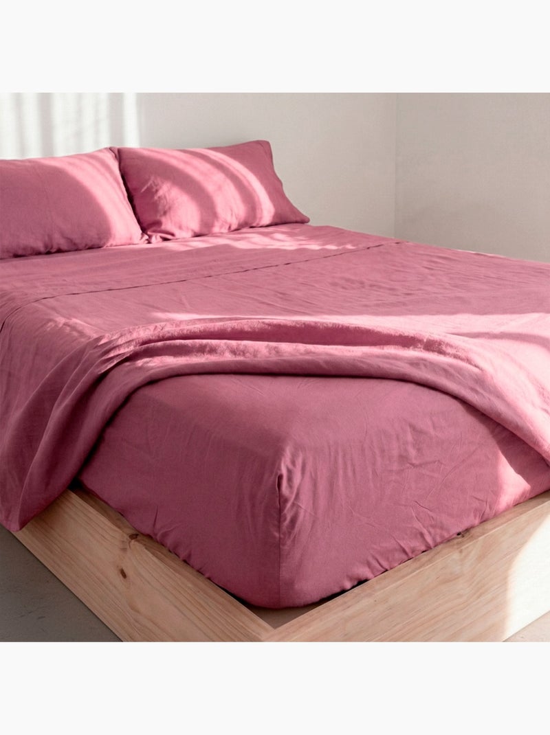 Lenzuolo inferiore Basic "Happyfriday" Magenta - Kiabi
