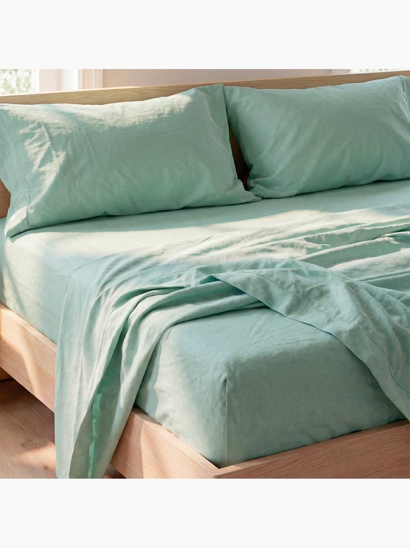 Lenzuolo inferiore Basic "Happyfriday" Menta - Kiabi