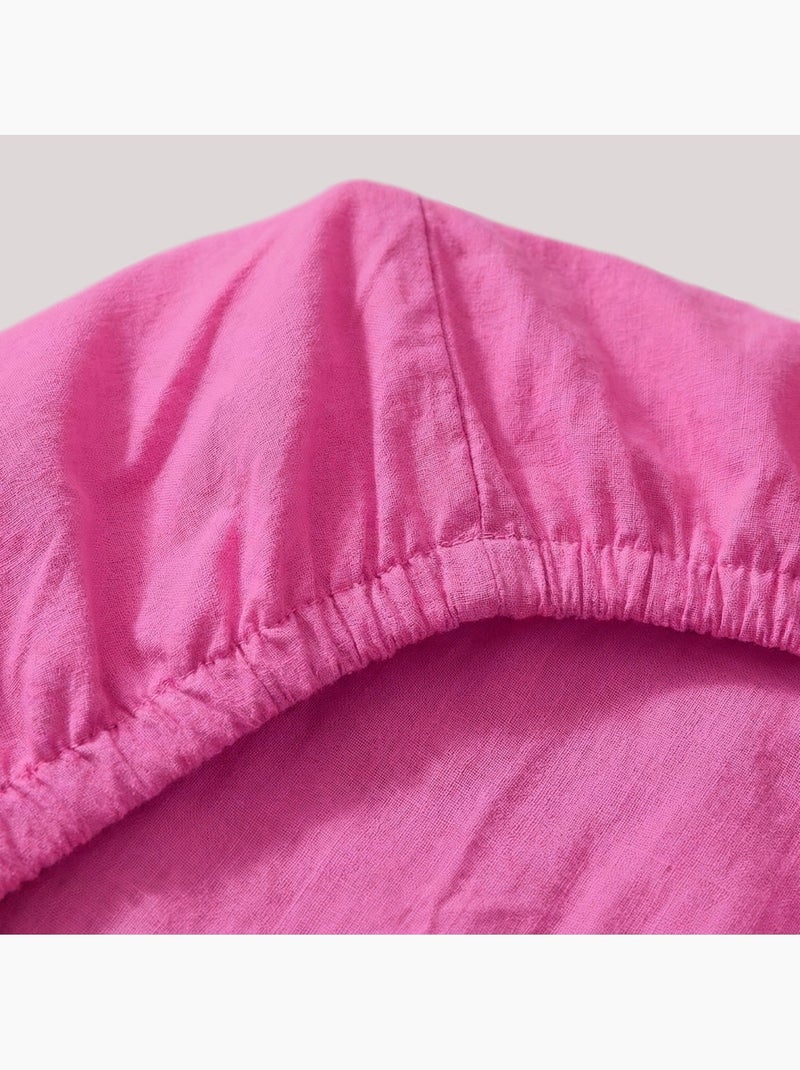 Lenzuolo inferiore Basic "Happyfriday" Rosa fucsia - Kiabi