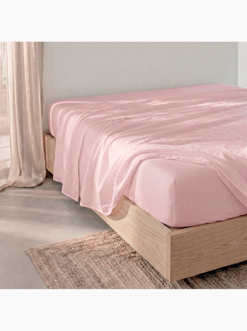 Lenzuolo inferiore Basic "Happyfriday" Rosa pallido - Kiabi