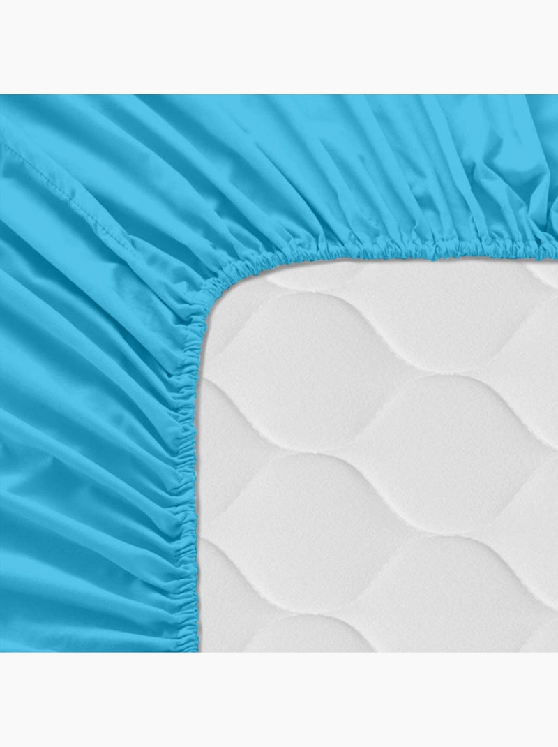 Lenzuolo inferiore basic "happyfriday" Turchese - Kiabi